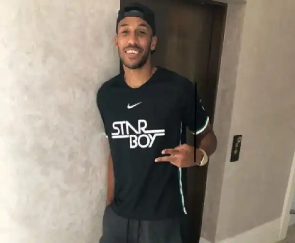 Arsenal Footbal Star Aubameyang Rocks StarBoy’s Clothing Line